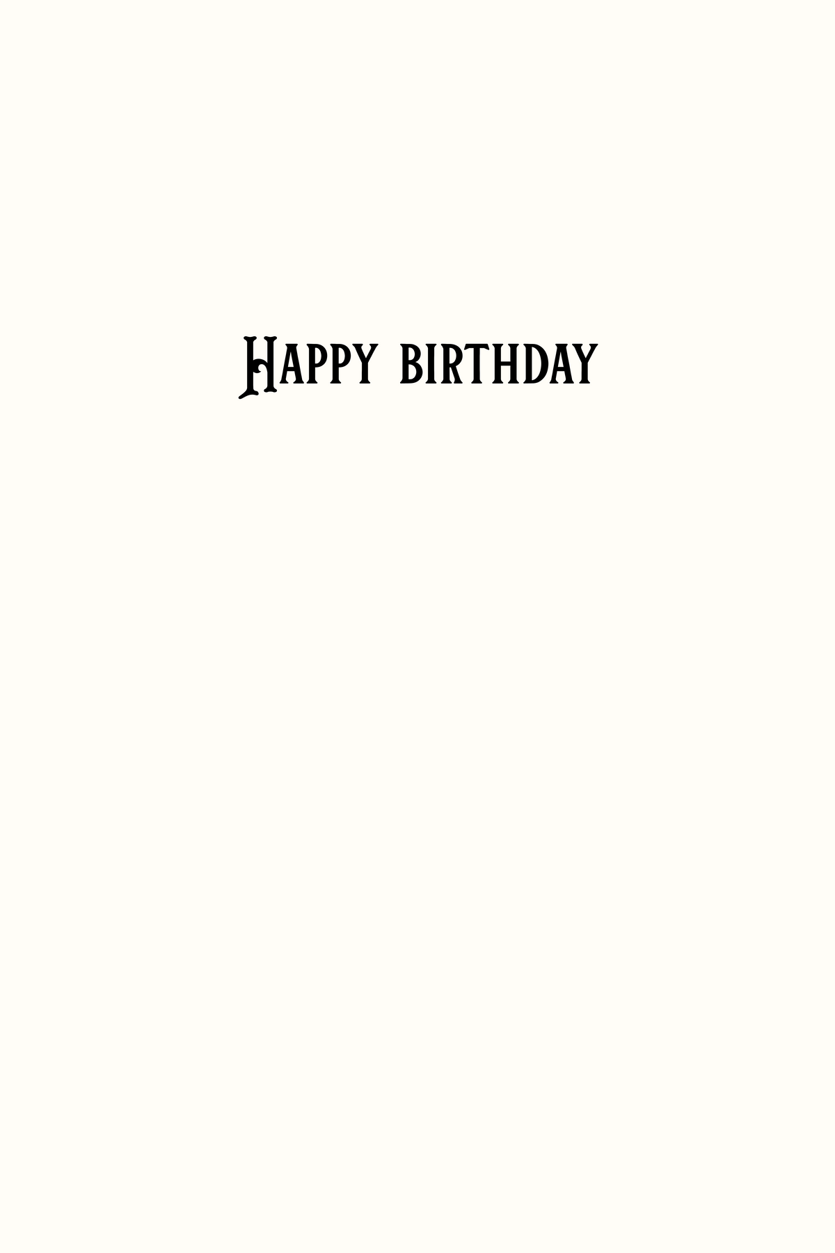 Old-Fashioned Birthday
