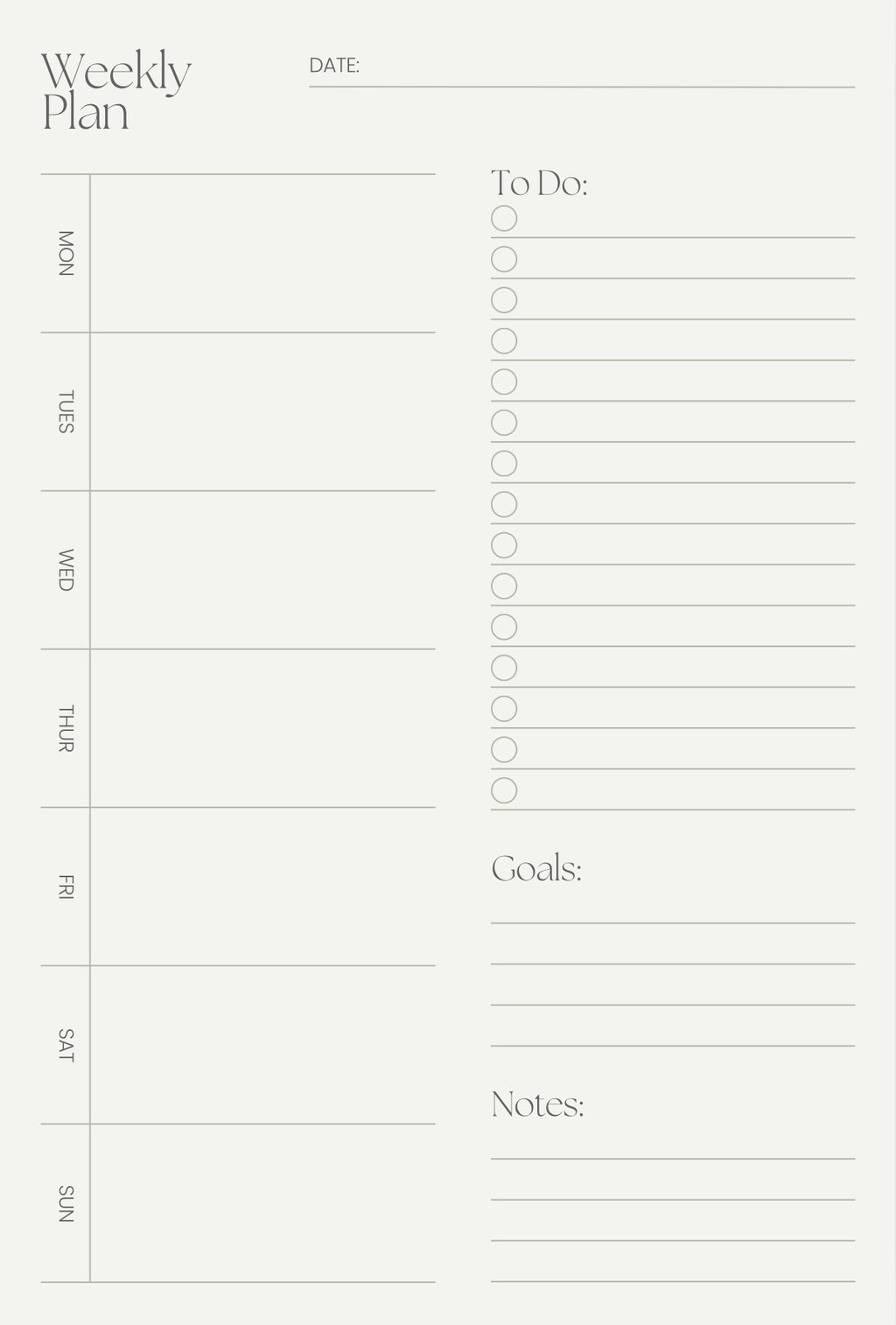 Weekly Planner Notepad