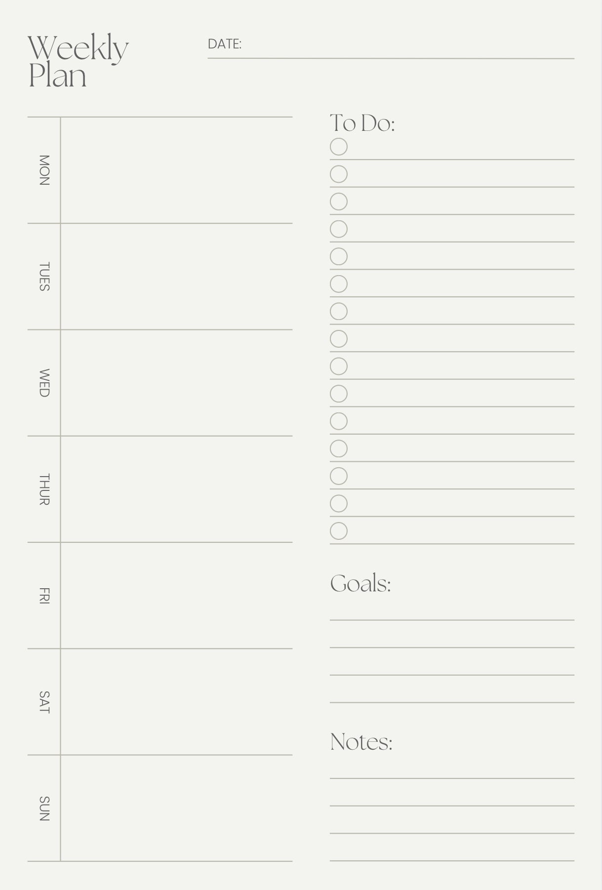 Weekly Planner Notepad