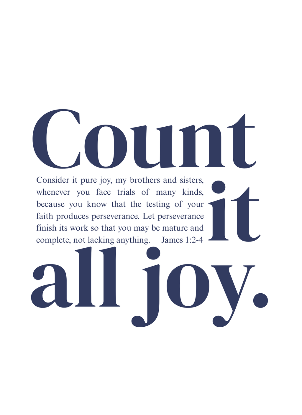 Count it all Joy Print